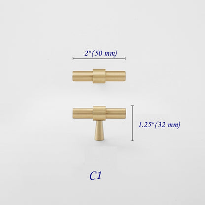 Brushed Brass Cabinet Pulls, Drawer Knobs, MCM Kitchen Hardware