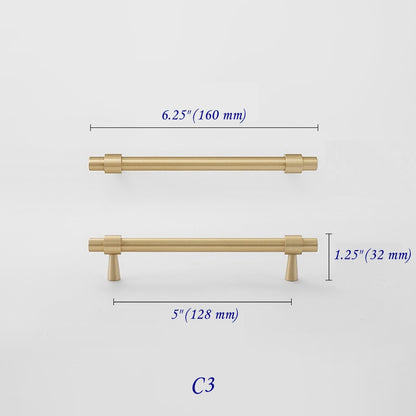 Brushed Brass Cabinet Pulls, Drawer Knobs, MCM Kitchen Hardware