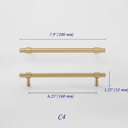 Brushed Brass Cabinet Pulls, Drawer Knobs, MCM Kitchen Hardware