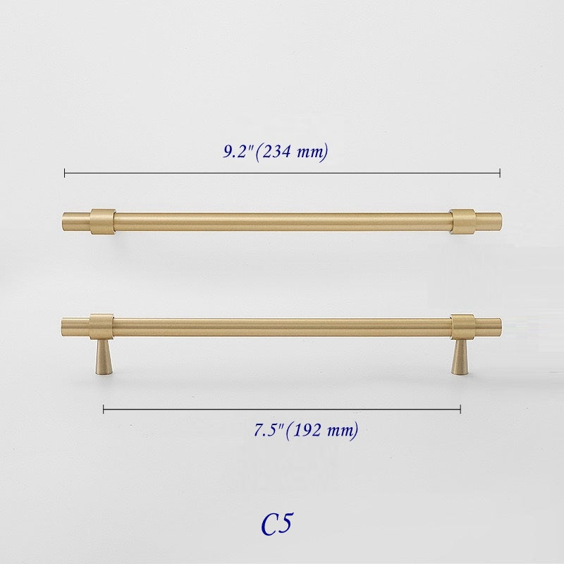 Brushed Brass Cabinet Pulls, Drawer Knobs, MCM Kitchen Hardware