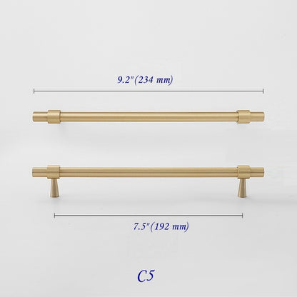 Brushed Brass Cabinet Pulls, Drawer Knobs, MCM Kitchen Hardware