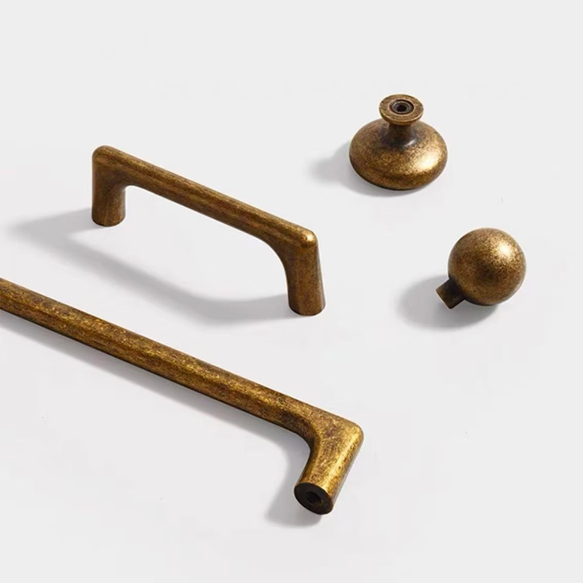 Antique Bronze Cabinet Pull Handles, Drawer Knobs, Rustic Retro Kitchen Hardware