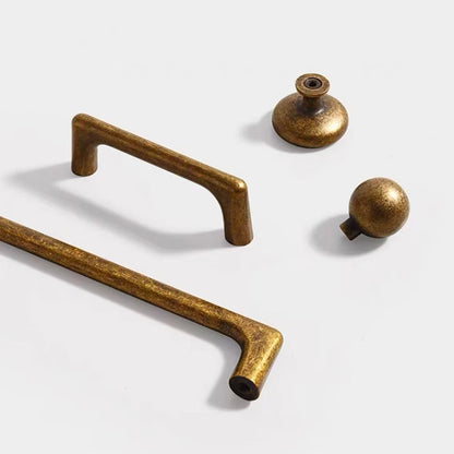 Antique Bronze Cabinet Pull Handles, Drawer Knobs, Rustic Retro Kitchen Hardware