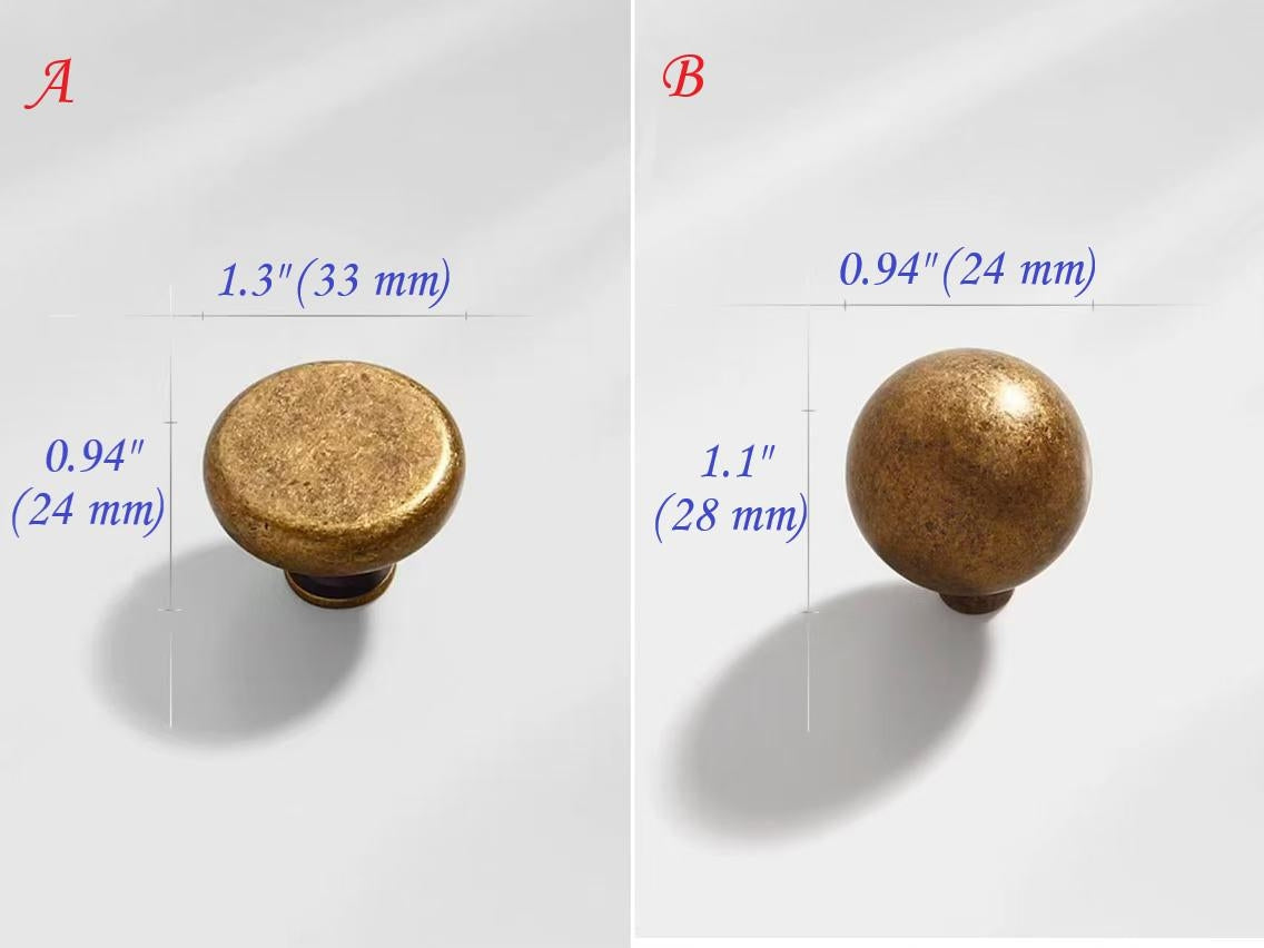 Antique Bronze Cabinet Pull Handles, Drawer Knobs, Rustic Retro Kitchen Hardware