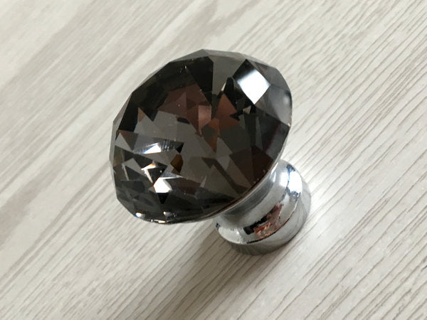 Crystal Glass Diamond Cut Drawer Knobs - 9 Colors