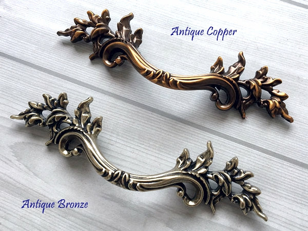 3" Leafy Drawer Pull Handles - French Provincial