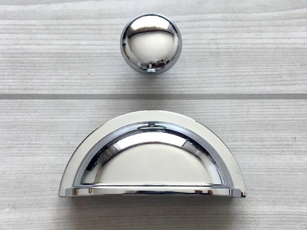 Poignées de tiroir chromées pour armoires et tiroirs, style moderne, 76, 96 et 128 mm, Lynn Hardware