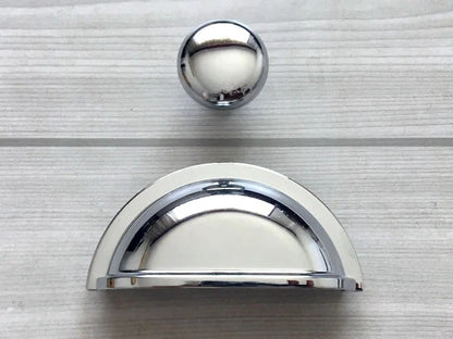 Poignées de tiroir chromées pour armoires et tiroirs, style moderne, 76, 96 et 128 mm, Lynn Hardware