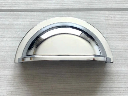 Poignées de tiroir chromées pour armoires et tiroirs, style moderne, 76, 96 et 128 mm, Lynn Hardware