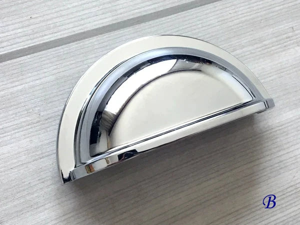 Poignées de tiroir chromées pour armoires et tiroirs, style moderne, 76, 96 et 128 mm, Lynn Hardware