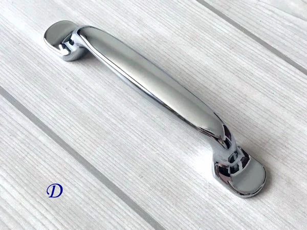 Poignées de tiroir chromées pour armoires et tiroirs, style moderne, 76, 96 et 128 mm, Lynn Hardware