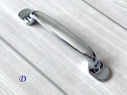 Poignées de tiroir chromées pour armoires et tiroirs, style moderne, 76, 96 et 128 mm, Lynn Hardware
