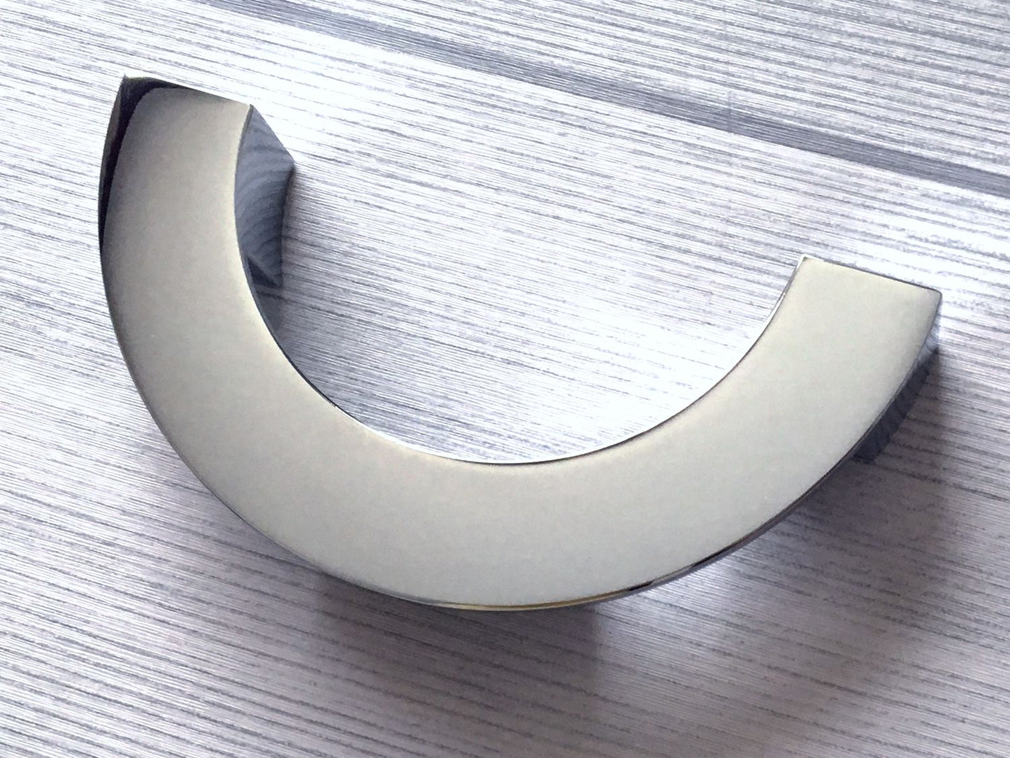 Half Circle Cabinet Handles, MCM Drawer Pulls 3.75" 5" Centers, Gold Nickel Black Bronze