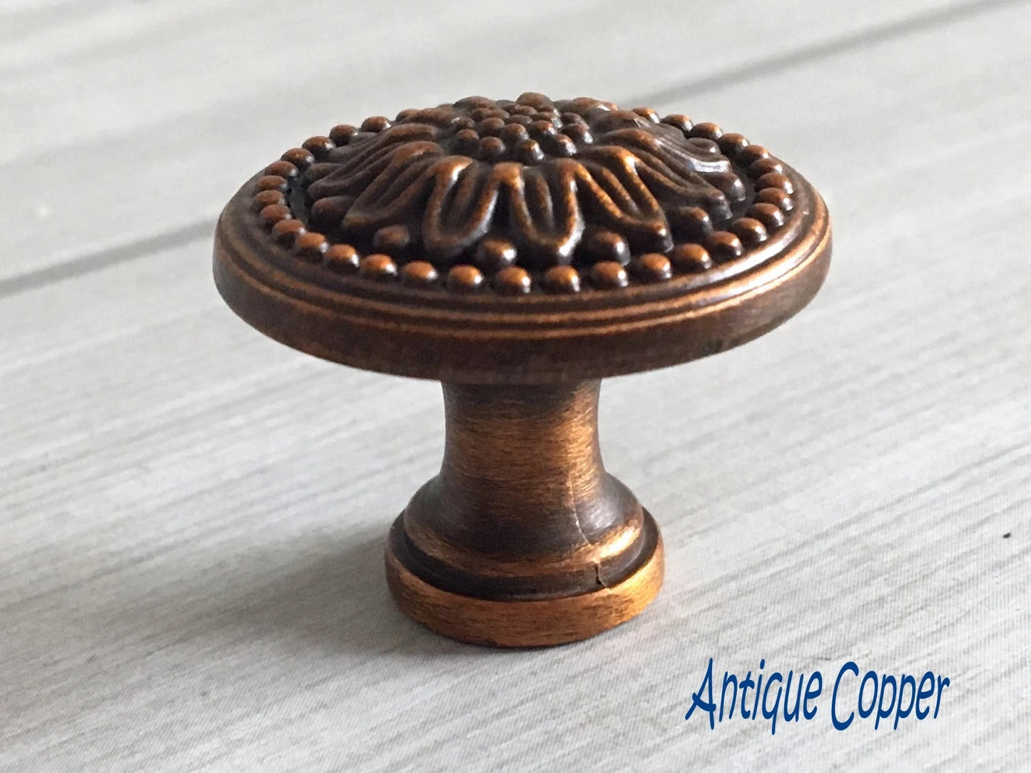 Shabby Chic Sunflower Drawer Pull, Floral Cabinet Knob, Antique Silver Bronze White Gold Copper Black