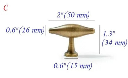 Brass Cabinet Pulls, Antique Bronze, Mid Century Modern Kitchen Hardware