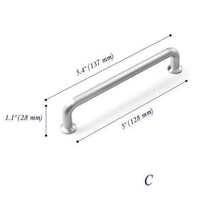 Brushed Nickel Cabinet Pull, Wire Drawer Handle, Modern Minimalist Kitchen Hardware
