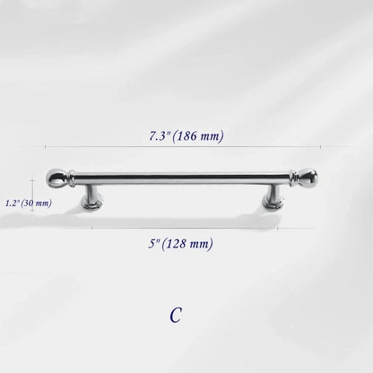 3.75" 5" 7.5" Cabinet Handles, Drawer Pulls, Polished Chrome Silver