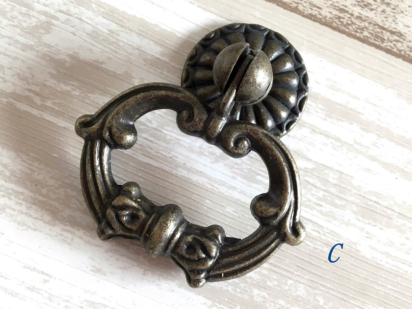 Vintage Style Drop Ring Drawer Pull Antique Bronze