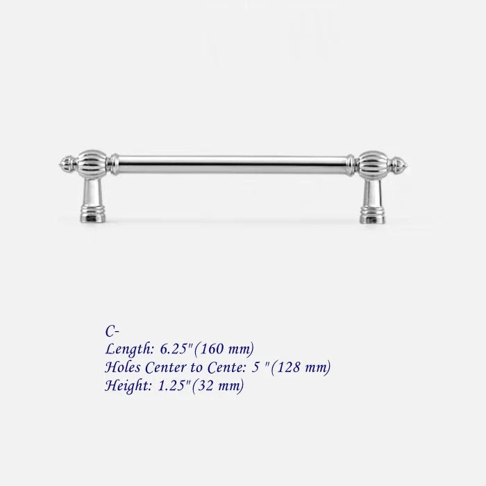 3.75" 5" 7.5" Polished Chrome Cabinet Pulls, Modern Kitchen Hardware