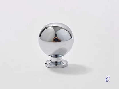 Brass Cabinet Ball Knobs, Polished Gold Chrome, Sleek Modern, Lynns Hardware