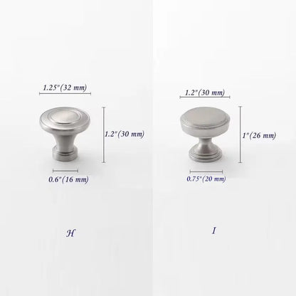 Cabinet Knobs Brushed Nickel Solid Brass Classic Kitchen Hardware Drawer Chest Pull Handles