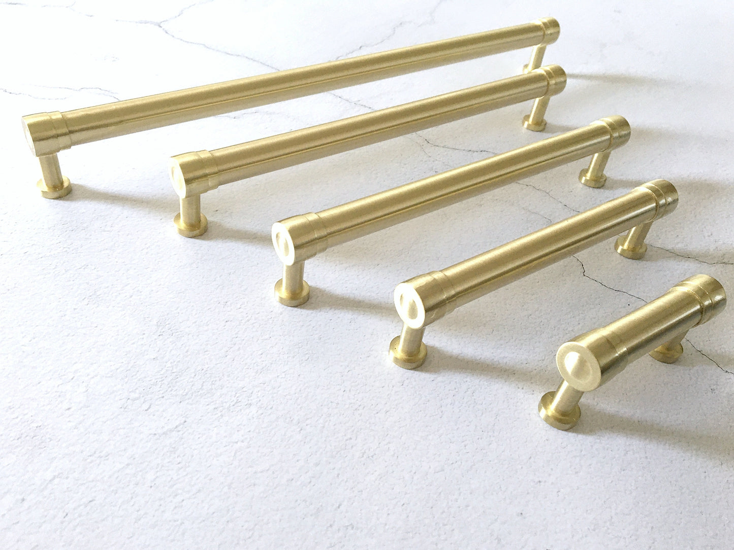 Cabinet Hardware Brushed Gold Kitchen Handles Dresser Drawer Pulls