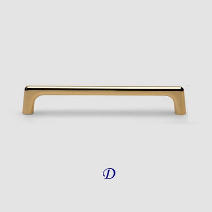 Polished Gold Cabinet Pulls, MCM Wardrobe Handles, Kitchen Hardware