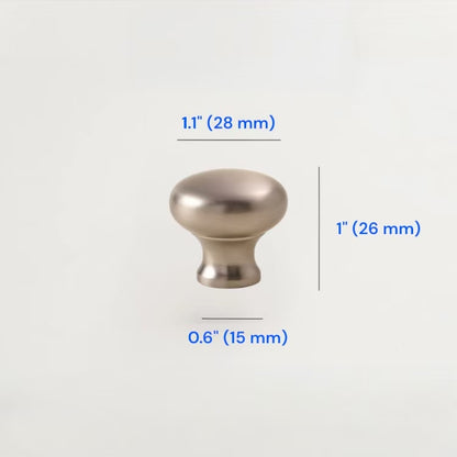 Brushed Nickel Cabinet Knobs, Zinc Alloy, Modern Drawer Pulls