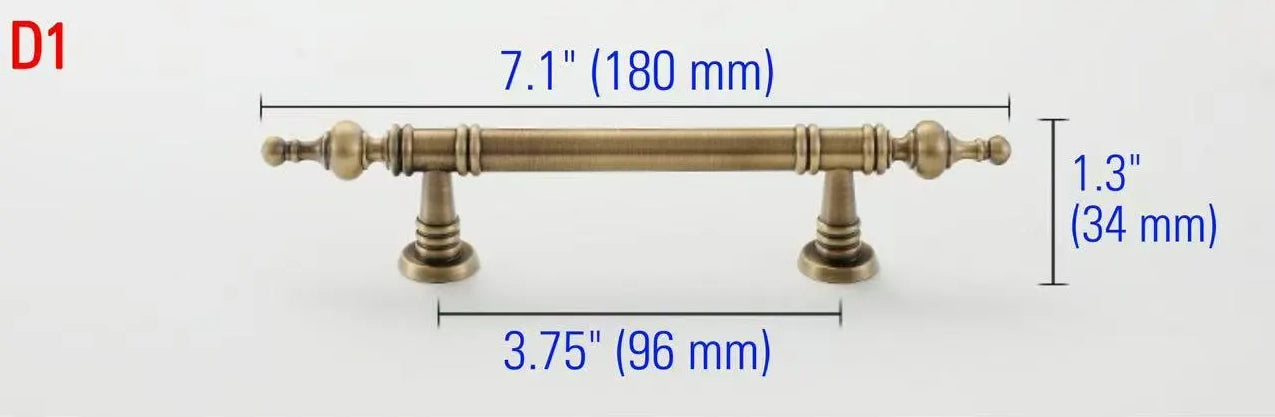 Antique Bronze European Brass Cabinet Pull - MCM Hardware