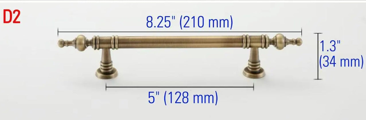 Antique Bronze European Brass Cabinet Pull - MCM Hardware