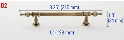 Antique Bronze European Brass Cabinet Pull - MCM Hardware