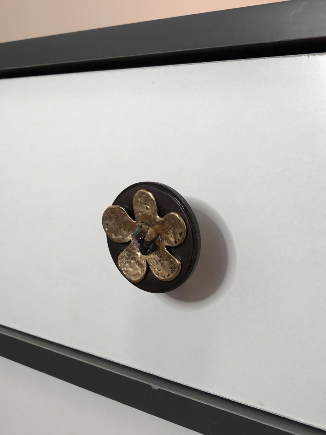 Art deco floral cabinet knob for rustic farmhouse home decor 