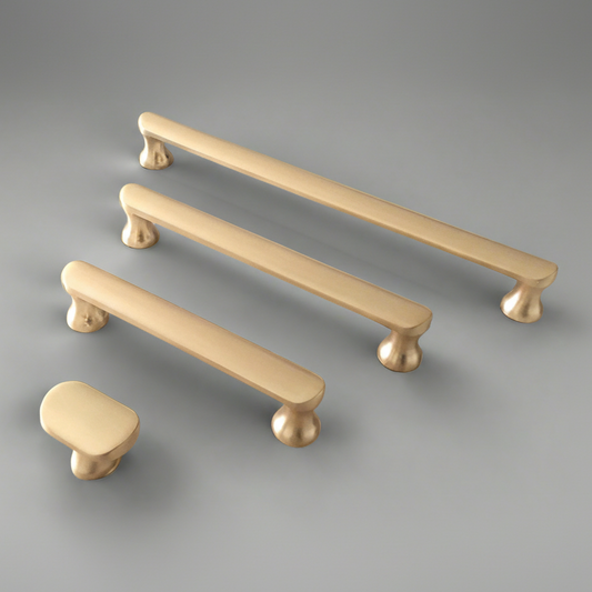 96 128 192 mm Gold Cabinet Pulls & Knob - Modern Kitchen Hardware - LynnsHardware