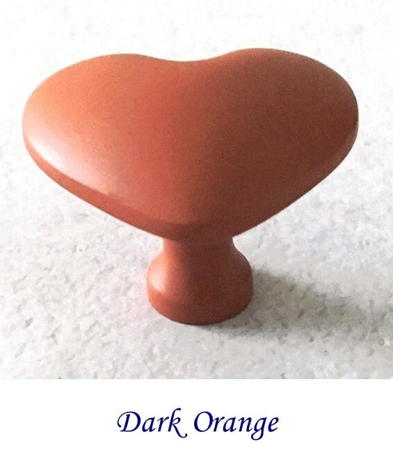 Colorful Heart Cabinet Knobs - Nursery Dresser Drawer Pulls - LynnsHardware