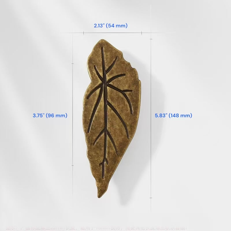2.5" 3.75" Leaf Cabinet Drawer Pulls, Decorative Hardware