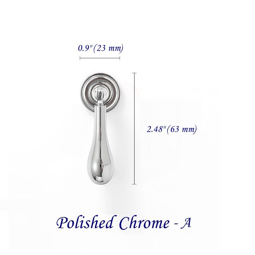 3.75" 5" Centers Brass Swan Neck Bail Pull 96 128 mm Holes | Lynns Hardware
