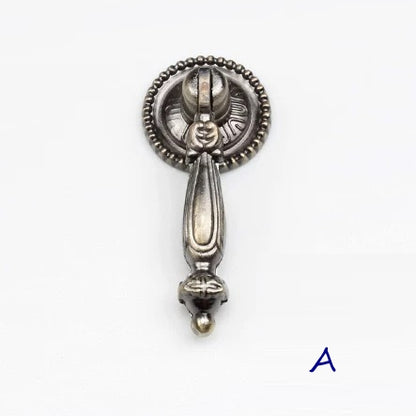 2.5" 3.75" 5" Drawer Pulls, Single Drop Knob, Swing Bail Handle, Antique Bronze