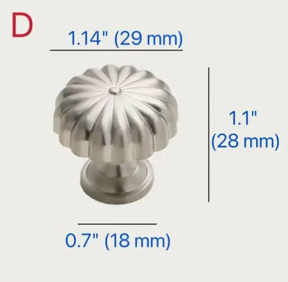 Assorted Brushed Nickel Cabinet Door Knobs, Modern Drawer Pulls