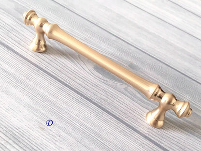 Brushed Gold Cabinet Pulls, Kitchen Hardware, 96 128 192 mm Centers