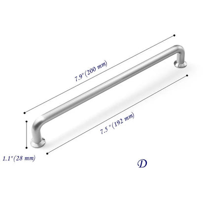 Brushed Nickel Cabinet Pull, Wire Drawer Handle, Modern Minimalist Kitchen Hardware