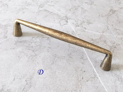 3.75" 5" 7.5" Drawer Pull, Antique Bronze Cabinet Handles, Kitchen Hardware