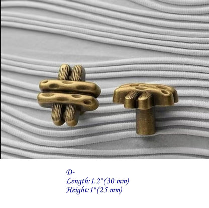 Contemporary Antique Bronze Drawer Knobs, Solid Brass, Decorative Kitchen Cabinet Hardware