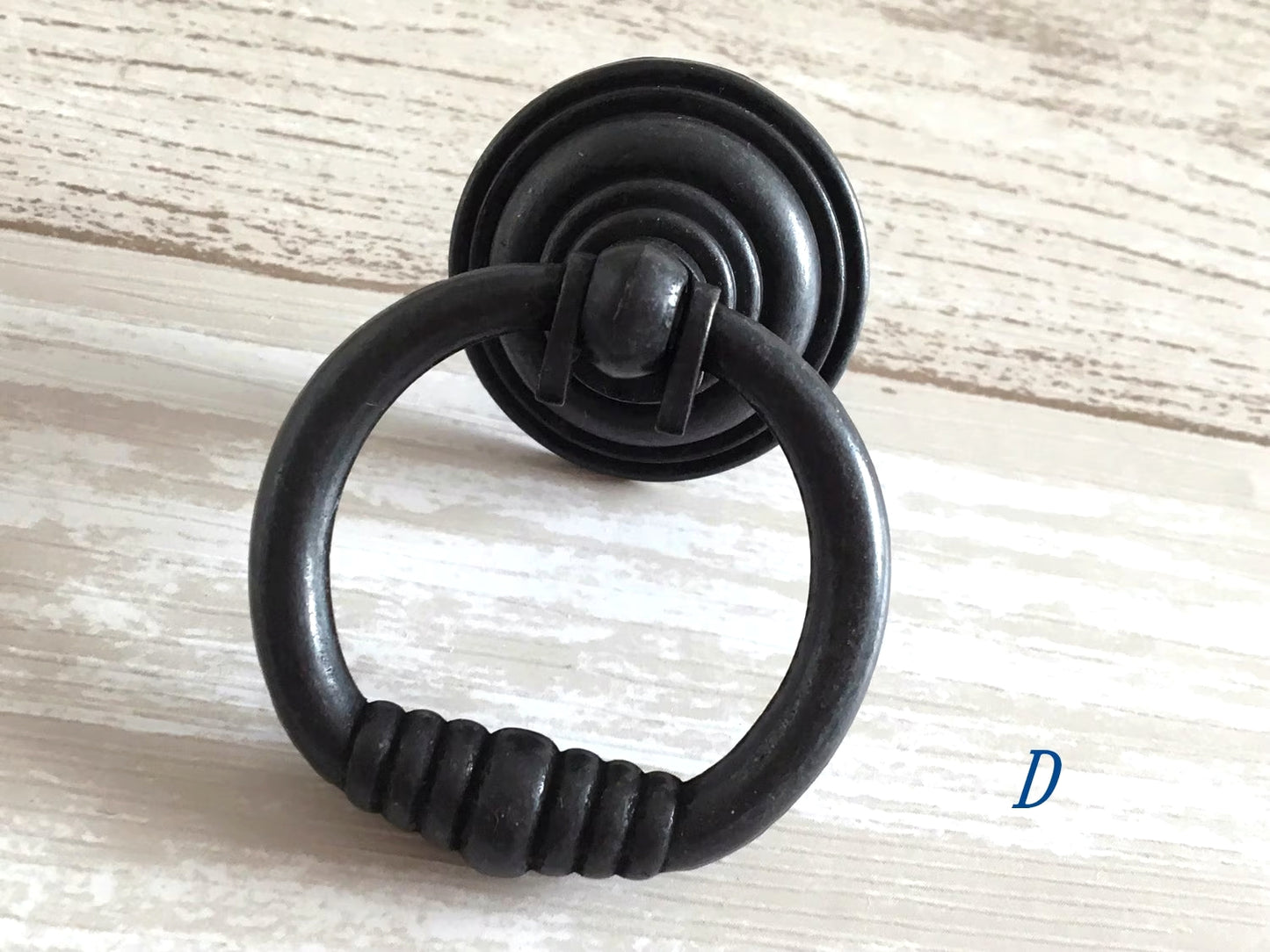 Vintage Style Drop Ring Drawer Pull Antique Bronze