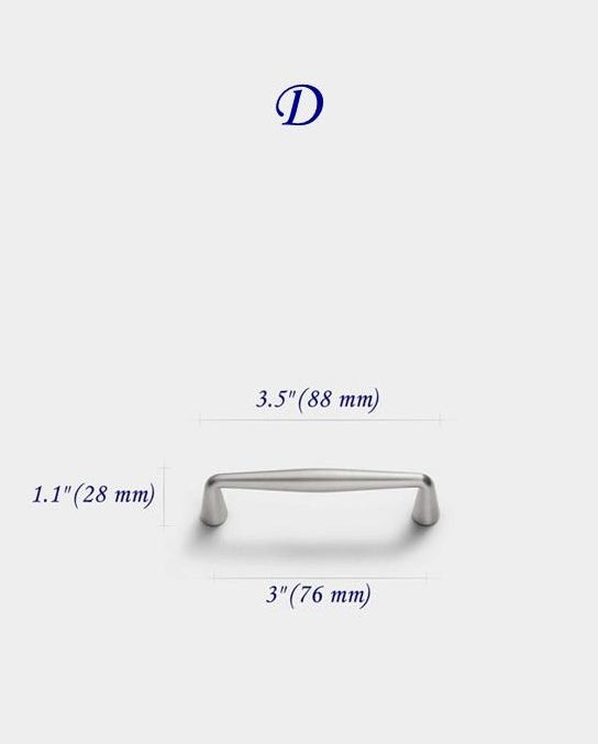 Nickel Drawer Pull Handles, Modern Minimalism Kitchen Cabinet Hardware