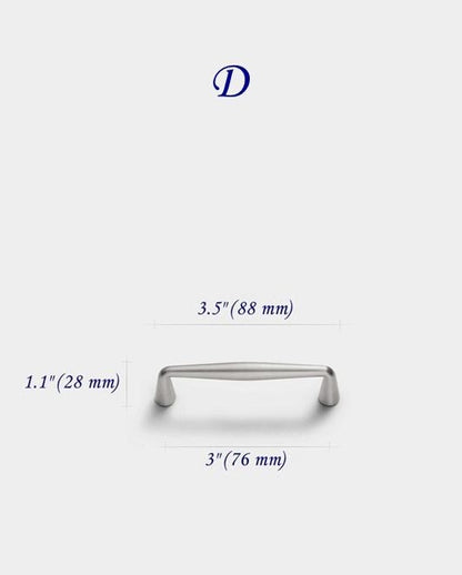 Nickel Drawer Pull Handles, Modern Minimalism Kitchen Cabinet Hardware