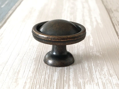 Drawer Pull knob Antique Bronze Rustic