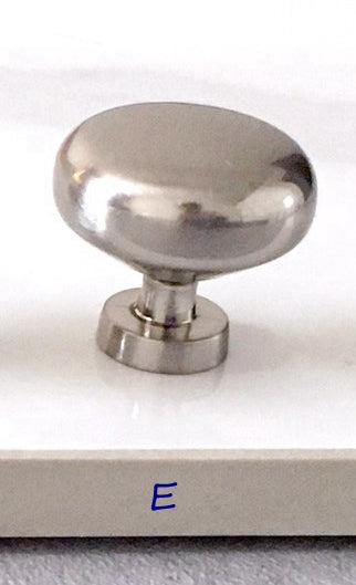 Nickel Round Drawer Knobs, Zinc Alloy & Stainless Steel, Minimal Cabinet Hardware