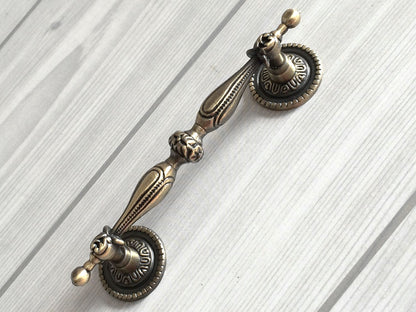 Antique Bronze Georgian Cabinet Pull - 2.5" 3.75" 5"