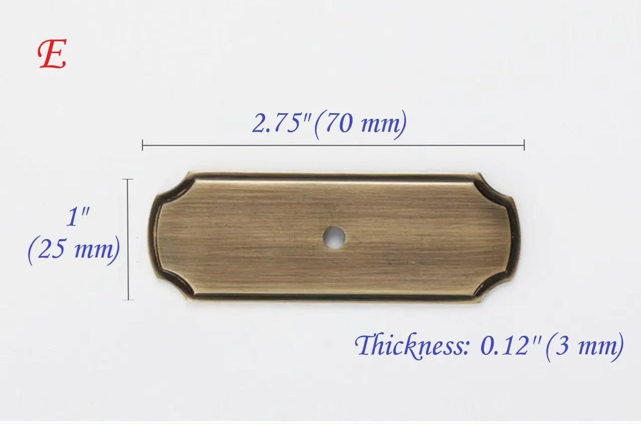 Solid Brass Cabinet Knob with Backplate, Antique Bronze, Victorian Round Floral Knob