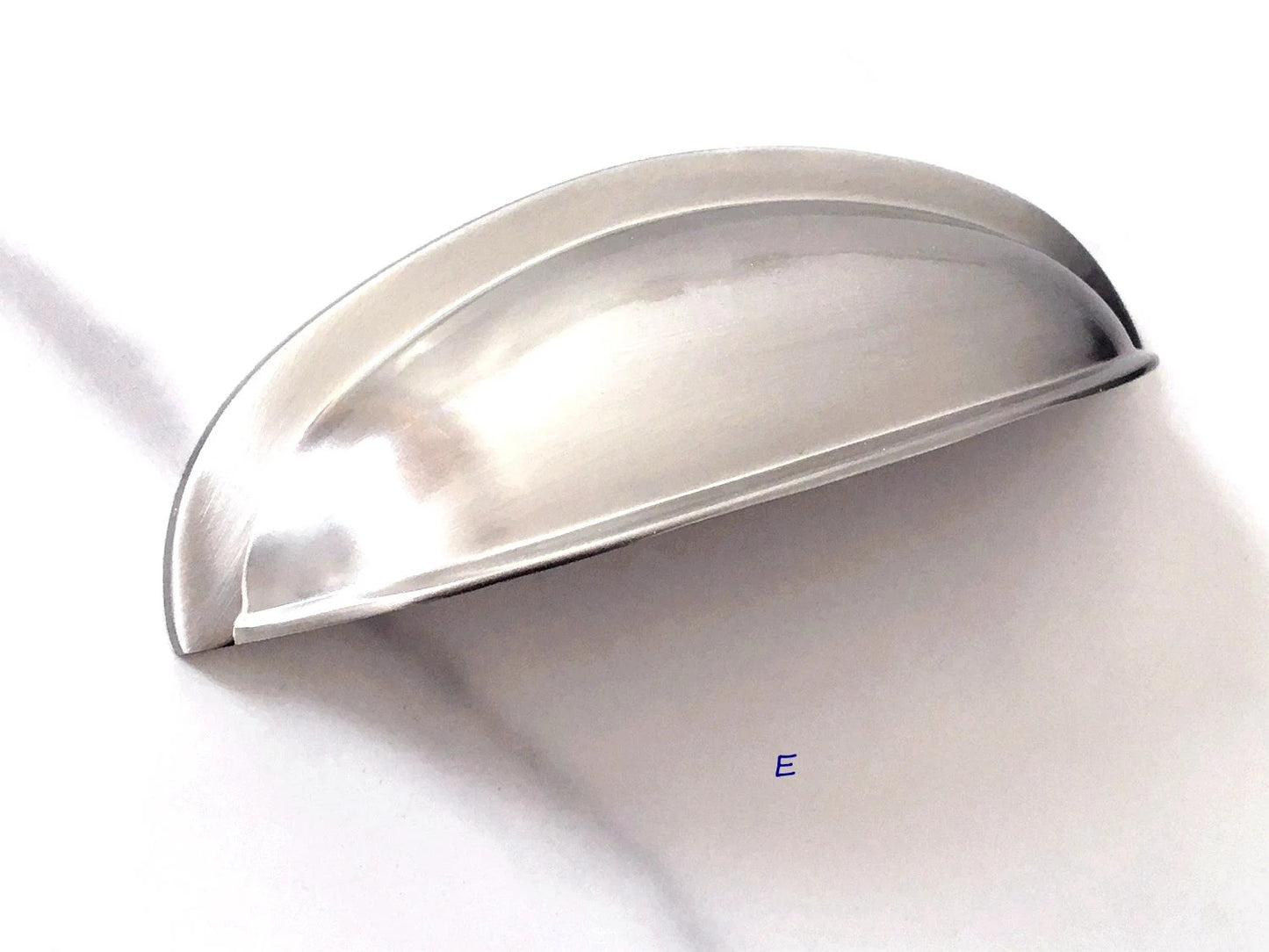Minimalist Nickel Cabinet Handles, Cup Drawer Pulls, Kitchen Hardware